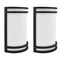 Luxrite Outdoor LED Wall Light Fixture 10in Half Cylinder Black Aluminum 5CCT 2700K-5000K 15W IP54, 2PK LR40340-2PK - alternate 1